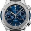 Hublot Classic Fusion Blue Chronograph Titanium Bracelet 45mm, Ref# 520.NX.7170.NX