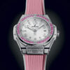 Unworn Hublot Big Bang One Click Joyful Steel Pink 33, 485.SP.2210.RX.1233, box and papers