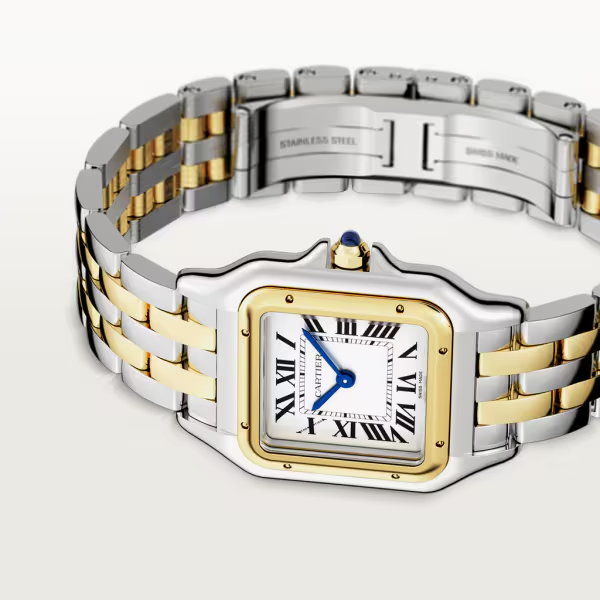 5616a8bc3b51f48d70837344aa6c3dffa4872e27 Unworn Cartier Panthère de Cartier, Stainless Steel, 18k Yellow Gold, 29mm x 37mm, Ref# W2PN0007, box and papers