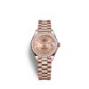 Rolex Lady-Datejust 28, 18kt Everose Gold and diamonds, Ref# 279135RBR-0027