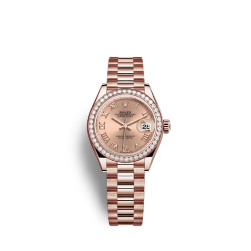 5aeba66f668194a43dd4db48d17a1ea663ce903f Rolex Lady-Datejust 28, 18kt Everose Gold and diamonds, Ref# 279135RBR-0027