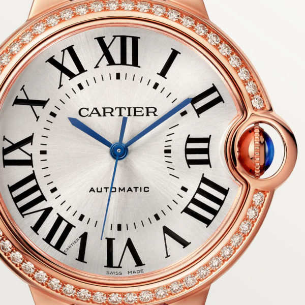 615a896e2a432e7083b7b21191cdd7c7405f91c5 Unworn Cartier Ballon Bleu de Cartier, 18k Rose Gold with Diamond-set, 36mm, Ref# WJBB0034, box and papers