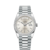 Rolex Day-Date, 36mm, Platinum and Diamonds, Ref# 128396tbr-0004