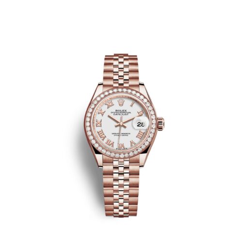 61847c2a834bda0e164a61fa1cef898c6a7c107b Rolex Lady-Datejust 28, 18kt Everose Gold and diamonds, Ref# 279135RBR-0024