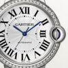 62f9a33513433ff2ff648e339a83e18d6ef61092 Unworn Cartier Ballon Bleu de Cartier, Stainless Steel and Diamonds, 36mm, Ref# W4BB0024, box and papers