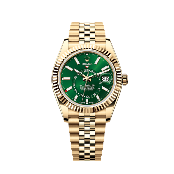 65e8ebc203328e799afbc7b8c29456092995403b Unworn 2025, Rolex Sky-Dweller, 42mm, 18k Yellow Gold, Ref# 336938-0008, box & papers