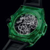 Unworn Hublot Big Bang Tourbillon Automatic Green SAXEM 44, 429.JG.0110.RT, box and papers