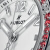 Unworn Hublot Big Bang One Click Joyful Steel Red 33, 485.SR.2210.RX.1213, box and papers