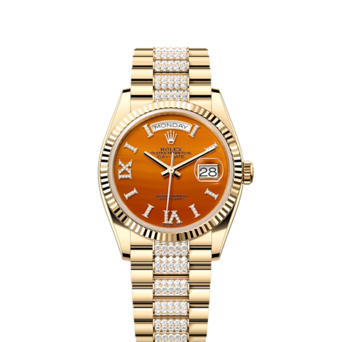 Rolex Day-Date 36, 18k Yellow Gold with Diamond-set, 36mm, Ref# 128238-0089