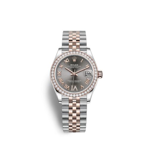 Rolex Datejust 31, Oystersteel, 18kt Everose Gold and diamonds, Ref# 278381RBR-0030