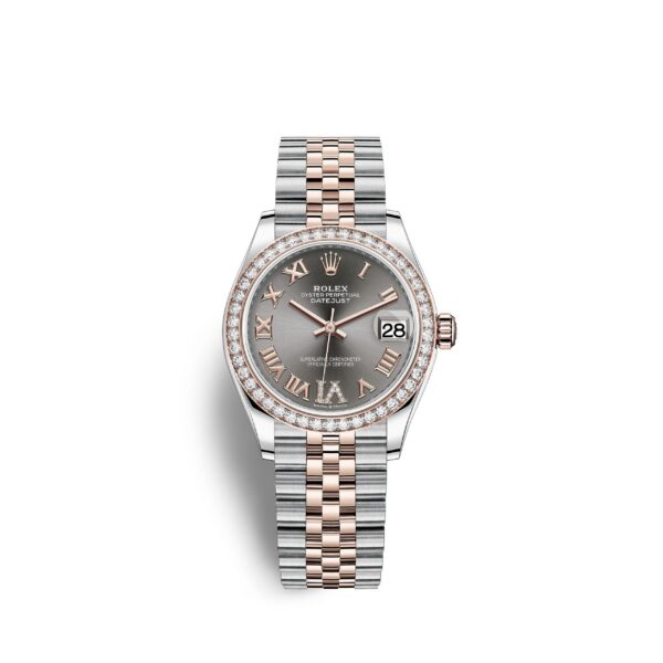 Rolex Datejust 31, Oystersteel, 18kt Everose Gold and diamonds, Ref# 278381RBR-0030