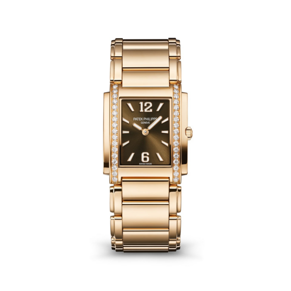 6f082fc8b30fb5451011a1dc6a38b3873c3dbb11 Patek Philippe Twenty~4 Quartz Ladies Watch, 18k Rose Gold with 34 Diamond (~0.57 ct), 25.1 x 30 mm, Ref# 4910/1201R-001