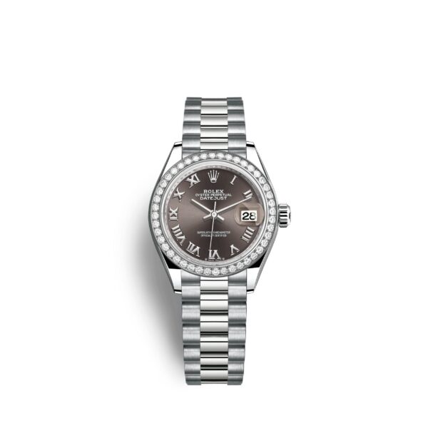 Rolex Lady-Datejust 28mm, 18k White Gold, Ref# 279139rbr-0010
