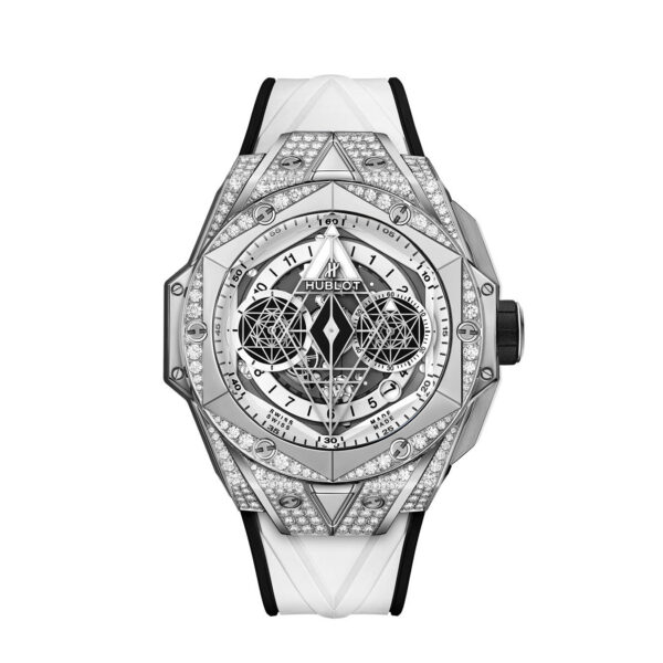 72f1cc1671a6c6840e3804030fa4def9c2242cdc Big Bang SANG BLEU II TITANIUM WHITE PAVÉ Ref# 418.NX.2001.RX.1604.MXM20