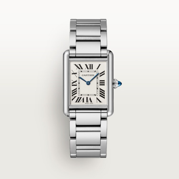 7359632713abcb25a16d9290881eaaba667b085a Unworn Cartier Tank Must de Cartier, Large Stainless Steel, 33.7mm x 25.5mm, Ref# WSTA0106, box and papers