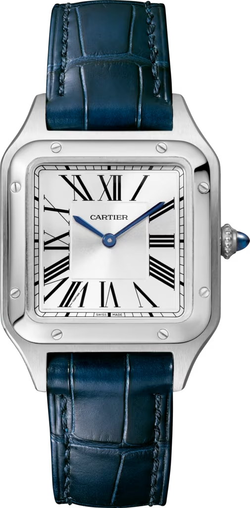 78080c723aed8f57202e8fca79fcc63cde4dbf6d Unworn Cartier Santos-Dumont de Cartier, Stainless Steel, 38mm x 27.5mm, Ref# WSSA0023, box and papers