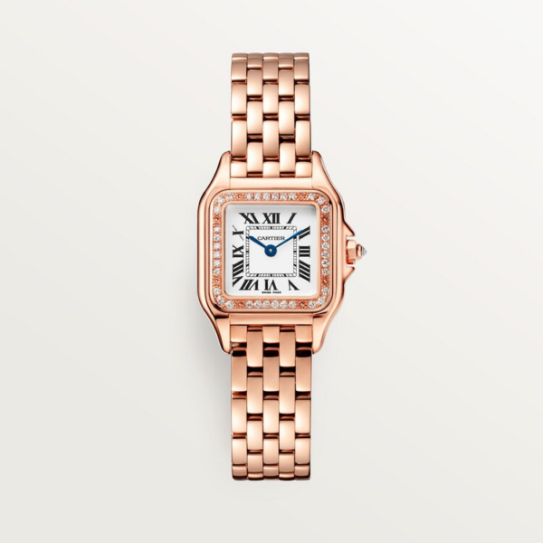 7ba3f98be5452af2a6c191c0eb943a0c5b7a9bbb Unworn Cartier Panthère de Cartier Small, 18k Rose Gold, Diamonds, 22mm x 30mm, Ref# WJPN0049, box and papers
