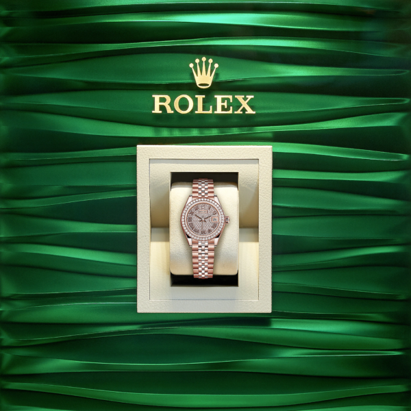 Rolex Lady-Datejust 28, 18kt Everose Gold and diamonds, Ref# 279135RBR-0022
