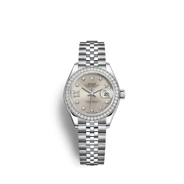 Rolex Lady-Datejust 28, Oystersteel and 18k White Gold, Ref# 279384RBR-0021