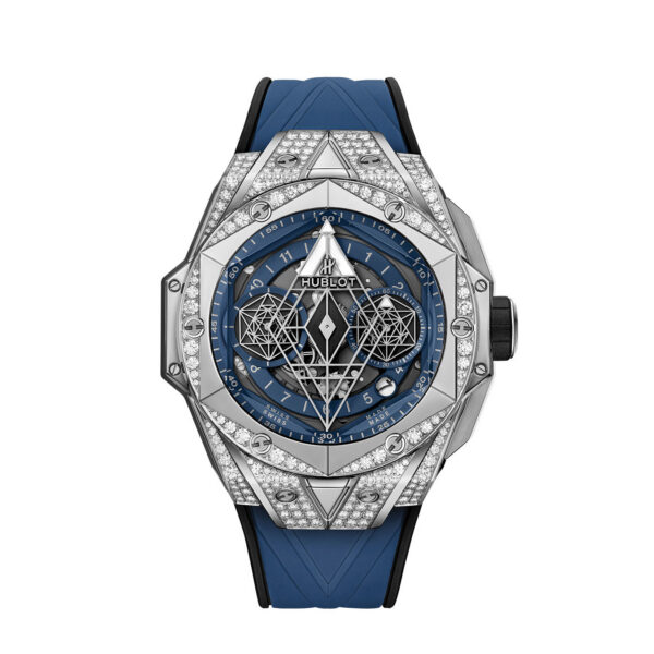 834478aa9c61f69c58f51ddd04e047c624761b31 Hublot Big Bang SANG BLEU II TITANIUM BLUE PAVÉ Ref# 418.NX.5107.RX.1604.MXM20