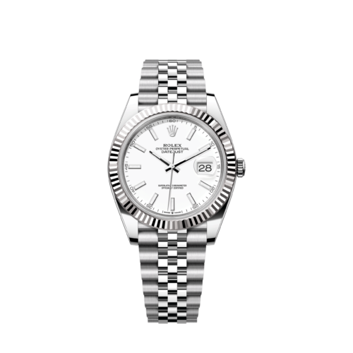 Rolex Datejust 41 Oystersteel and 18K White Gold 41 mm White Dial, Ref# 126334-0010