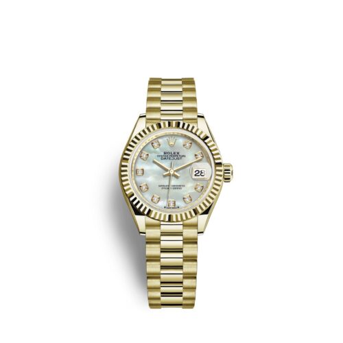 872782ff5c5dd4a8b9a12196b3b4740655125096 Rolex Lady-Datejust 28, 18k Yellow Gold, Ref# 279178-0025