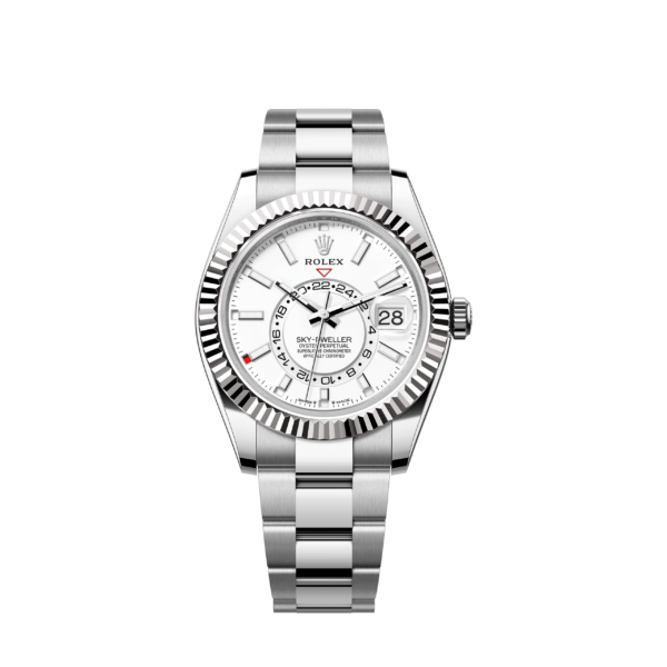 Rolex Sky-Dweller, 42mm, Oystersteel and 18k White Gold, White, Oyster, Ref# 336934-0003