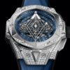 8f2c97577a176641966dc8349b173b1dedf28771 Hublot Big Bang SANG BLEU II TITANIUM BLUE PAVÉ Ref# 418.NX.5107.RX.1604.MXM20
