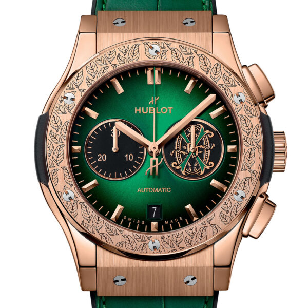 Unworn Hublot Classic Fusion Chronograph Arturo Fuente King Gold 42, 541.OX.8980.LR.OPX24, box and papers