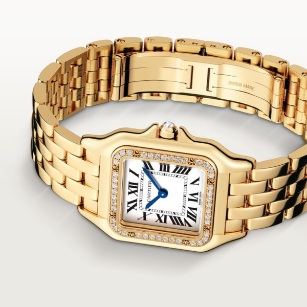 9377ee9b150682e7e3abcfd4edaddd17393456b5 Unworn Cartier Panthère de Cartier Medium, 18k Yellow Gold, Diamonds, 27mm x 36mm, Ref# WJPN0016, box and papers