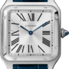 9676c4f3b0154df7dd63a77fef2b3b9b063a03a5 Unworn Cartier Santos Dumont de Cartier, Stainless Steel, 43.5mm x 31.4mm, Ref# WSSA0022, box and papers