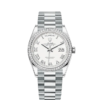 Rolex Day-Date, 36mm, Platinum and Diamonds, Ref# 128396tbr-0010