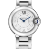 9a33d080457aa9e4ea0ba2ef87425966c439b87a Unworn Cartier Ballon Bleu de Cartier, Stainless Steel and Diamonds, 28mm, Ref# W4BB0029, box and papers