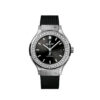 Hublot Classic Fusion Titanium Diamonds 38, 565.NX.1470.RX.1204, Unworn 2025, box and papers