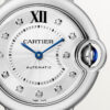 9c8cce7971b26a43c4c57fb037a44bf3a3b7637f Unworn Cartier Ballon Bleu de Cartier, Stainless Steel and Diamonds, 33mm, Ref# W4BB0021, box and papers