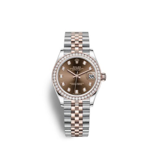 Rolex Datejust 31, Oystersteel, 18kt Everose Gold and diamonds, Ref# 278381RBR-0028