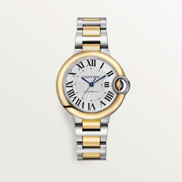 Unworn Cartier Ballon Bleu, Stainless Steel and 18k Yellow Gold, 33mm, Ladies, Ref# W2BB0037, box and papers