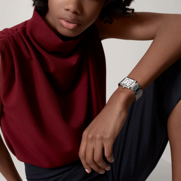 a076e3520eb45a1d8754a22b161318842422ac01 Unworn Cartier Tank Must de Cartier, Large Stainless Steel, 33.7mm x 25.5mm, Ref# WSTA0106, box and papers