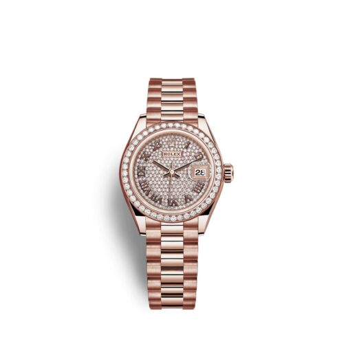 a0b9afa50e0ebc6e890f442d3f46cff27e39b2a3 Rolex Lady-Datejust 28, 18kt Everose Gold and diamonds, Ref# 279135RBR-0021