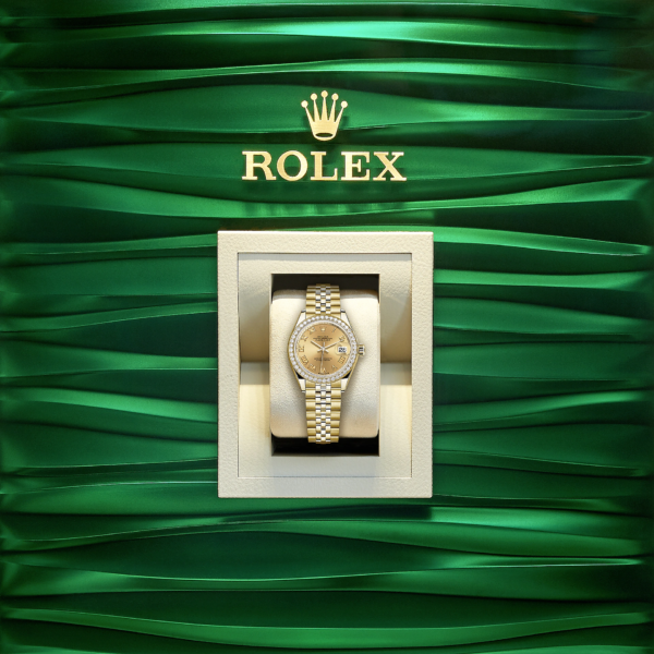 Rolex Lady-Datejust 28, 18kt Yellow Gold and diamonds, Ref# 279138RBR-0022