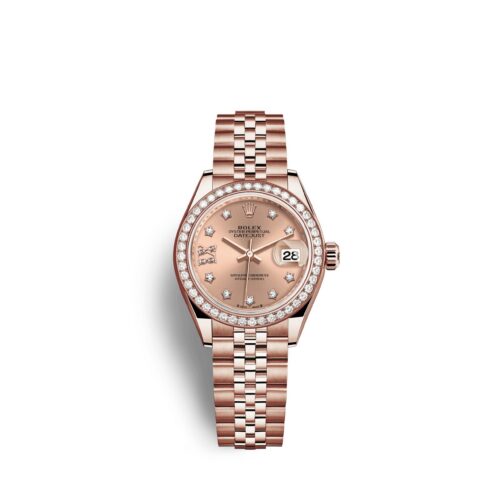 a9a62f03fa50d082ac3afd176afb8771250be156 Rolex Lady-Datejust 28, 18kt Everose Gold and diamonds, Ref# 279135RBR-0030