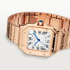aa6f2c5f919896e5f29e18c349b89a17b14e34c6 Unworn Cartier Santos de Cartier, 18k Rose Gold, 35.1mm, Ref# WGSA0031, box and papers