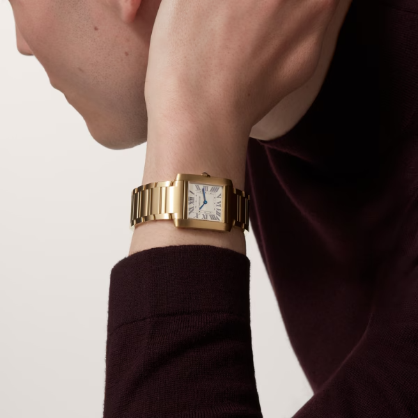 ab82f178ad9bbff1a17ba5c7ed629ae46281682c Unworn Cartier Tank Francaise, 18k Yellow Gold, 32mm x 27mm, Ref# WGTA0113, box and papers