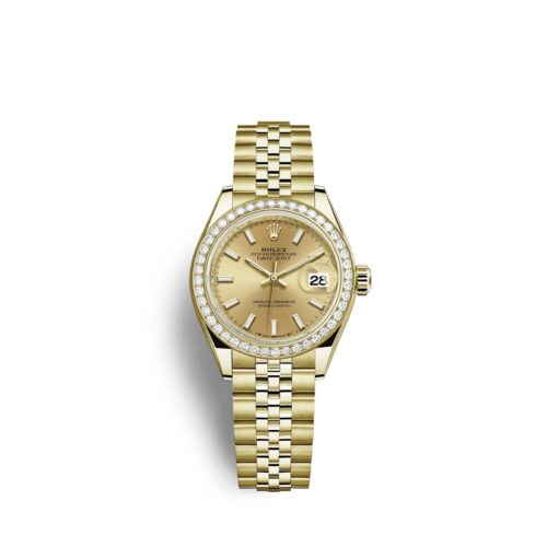 b178c9c5b33df7c2537d16f60da0a8ceab721007 Rolex Lady-Datejust 28, 18kt Yellow Gold and diamonds, Ref# 279138RBR-0013