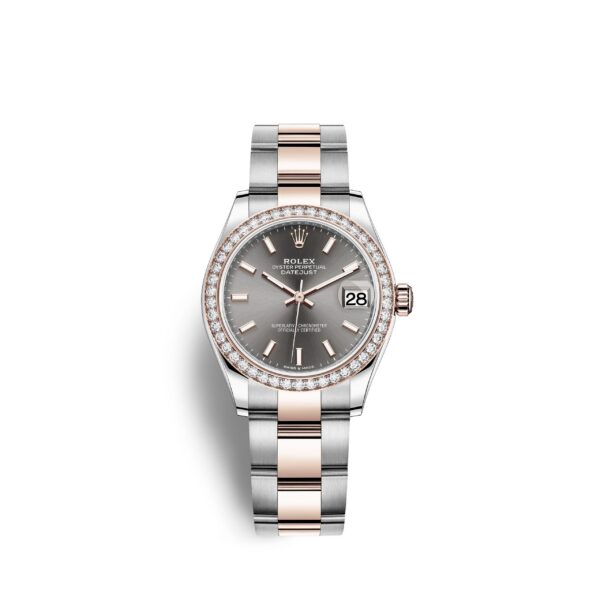 Rolex Datejust 31, Oystersteel, 18kt Everose Gold and diamonds, Ref# 278381RBR-0017