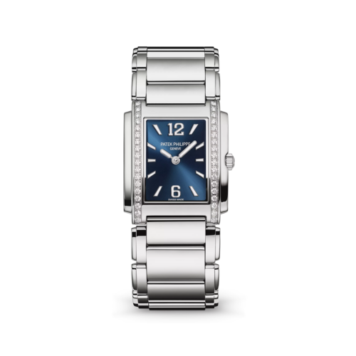 Patek Philippe Twenty~4 Quartz Ladies Watch, Stainless Steel with 36 Diamond (~0.42 ct), 25.1 x 30 mm, Ref# 4910/1200A-001