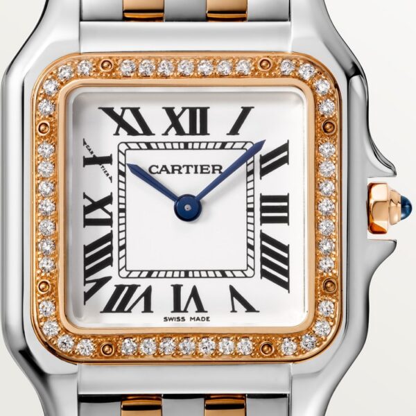b7faf90a766d25e8c706b2a493fb4f0a9e6227d6 Unworn Cartier Panthère de Cartier, Stainless Steel, 18k Rose Gold and Diamonds, 29mm x 37mm, Ref# W3PN0007, box and papers