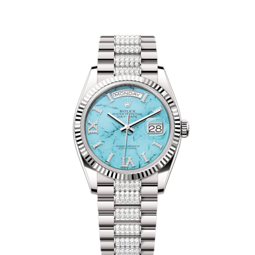 Rolex Day-Date 36, 18k White Gold with Diamond-set, 36mm, Ref# 128239-0045