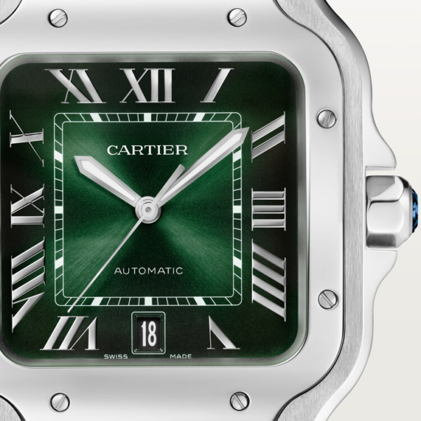 Unworn Cartier Santos de Cartier, Stainless Steel, 39.8mm, Ref# WSSA0062, box and papers