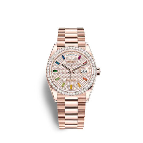 Rolex Day-Date 36 Everose gold Ref# 128345RBR-0042